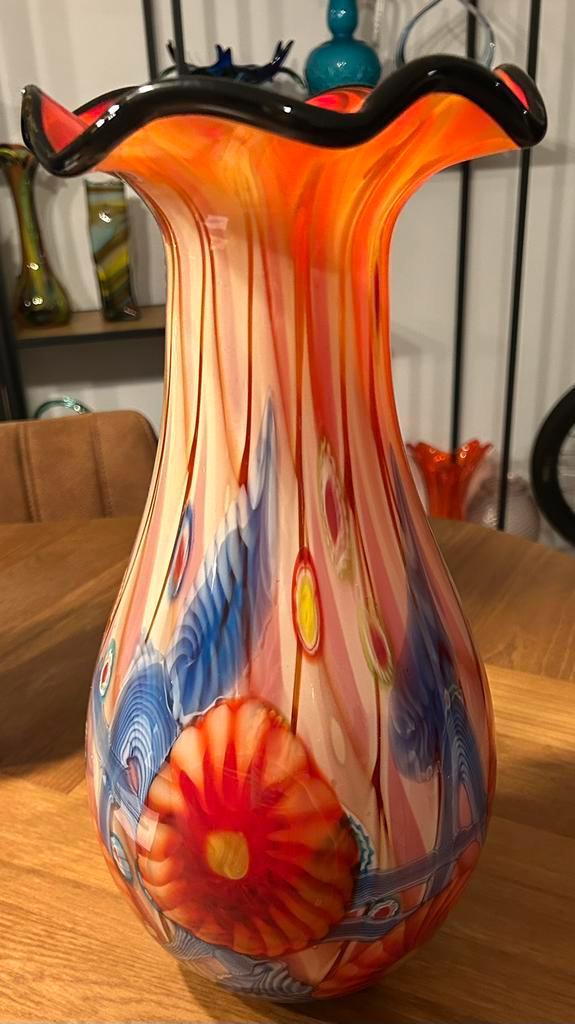 Zeer mooie zware murano, murano stijl vaas, Antiek en Kunst, Antiek | Vazen, Ophalen of Verzenden