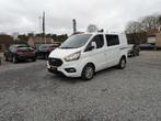 Ford Transit Custom 2.0 TDCi L1H1 | DUBBEL CABINE | CAMERA |, Auto's, Ford, Stof, 4 cilinders, Wit, 6 deurs