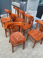 7 houten café stoelen, Ophalen