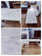 Mooie massief houten salontafel 135x70x40, Comme neuf, 100 à 150 cm, Rectangulaire, Autres essences de bois