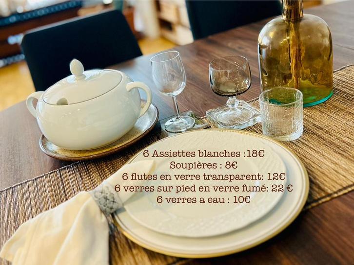 Ensemble Raffiné pour Sublimer vos Repas, Huis en Inrichting, Keuken | Servies, Glas, Ophalen