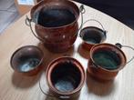 Lot de pots en cuivre, Antiquités & Art, Antiquités | Bronze & Cuivre, Enlèvement ou Envoi, Cuivre