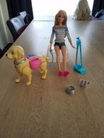 Barbie met wandelende hond, Kinderen en Baby's, Gebruikt, Ophalen of Verzenden, Barbie