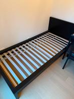 Ikea Malm eenpersoonsbed incl lattenbodem (+ evt matras), Huis en Inrichting, Ophalen, Eenpersoons, Zwart, 200 cm