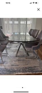 Mooie eettafel met marmeren look, Ophalen, Overige materialen, Gebruikt, 50 tot 100 cm
