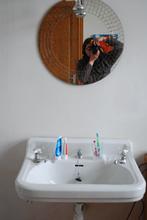 retro lavabo, Huis en Inrichting, Badkamer | Badkamermeubels, Ophalen, Gebruikt, Overige typen, 50 tot 100 cm