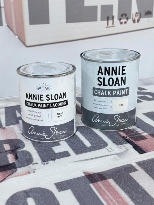 Annie Sloan Lacquer Mat 750ml Matt + Pure white wit 1 Liter, Doe-het-zelf en Bouw, Verf, Beits en Lak, Nieuw, Verf, Wit, Ophalen of Verzenden