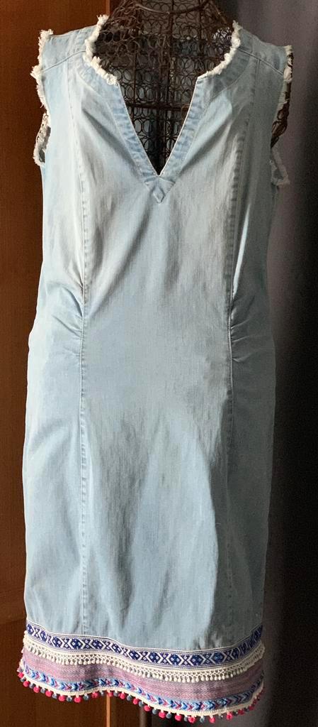 River Woods prachtige Jeans jurk 40/42 Nieuwstaat, Kleding | Dames, Jurken, Zo goed als nieuw, Maat 38/40 (M), Overige kleuren