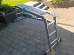 Echelle multifonctionnelle aluminium, Doe-het-zelf en Bouw, Ladders en Trappen, Ophalen, Zo goed als nieuw, Ladder, Opvouwbaar of Inschuifbaar
