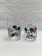 2 Disney Mickey-glazen, Verzamelen, Glas en Drinkglazen, Verzenden, Zo goed als nieuw, Waterglas