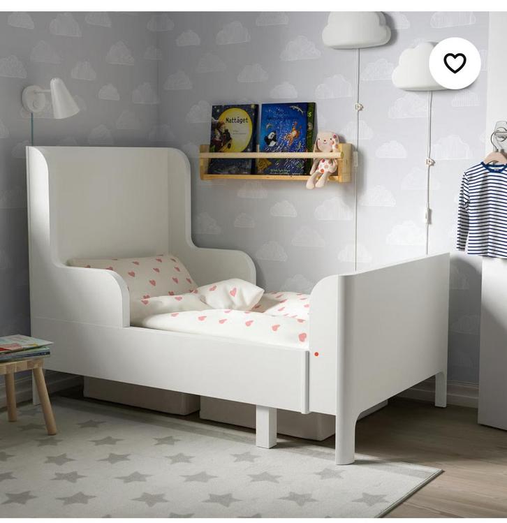 Kinder meegroeibed BLAUW, Kinderen en Baby's, Kinderkamer | Bedden, Zo goed als nieuw, Matras, Ophalen