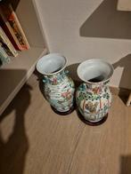 2 mooie chinese vazen in heel goeie staat koppel, Antiek en Kunst, Antiek | Servies compleet, Ophalen