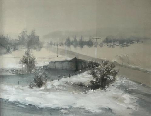 Groot schilderij van Wan Soon Kam (Singapore, 1943), Antiek en Kunst, Kunst | Schilderijen | Modern, Ophalen of Verzenden