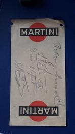 Notabriefje met reclame voor "Martini", Verzamelen, Ophalen of Verzenden, Gebruikt