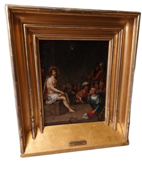 naar Frans Francken II (1581-1642). De bespotting van Christ, Antiek en Kunst, Kunst | Schilderijen | Klassiek, Ophalen of Verzenden