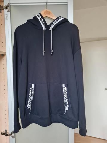Napapijri sweat à capuche noir avec détail blanc taille 46, Enlèvement ou Envoi, Comme neuf, Napapijri, Taille 46 (S) ou plus petite