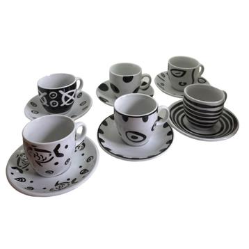 Set espressokopjes + schoteltjes