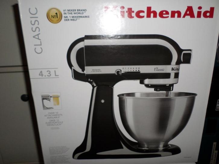 KITCHENAID CLASSIC 5K45SSEOB NOIR ''''' NEUF ''''', Elektronische apparatuur, Keukenmixers, Nieuw, 4 liter of meer, 3 snelheden of meer
