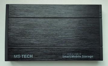 MS-Tech 2,5 inch harddisk behuizing + harde schijf beschikbaar voor biedingen