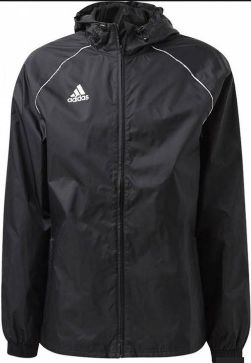 Adidas Core 18 regenjas, Kleding | Heren, Sportkleding, Zo goed als nieuw, Maat 56/58 (XL), Zwart, Ophalen