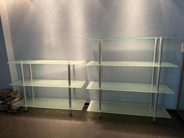 rek in glas, Huis en Inrichting, Ophalen, Gebruikt