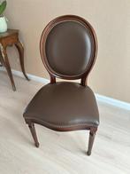 Mooie bruine antieke stoelen, Vijf, Zes of meer stoelen, Leer, Bruin, Ophalen