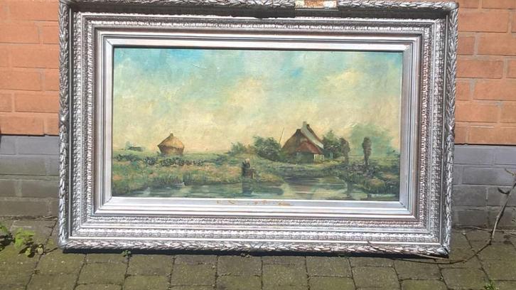 Schilderij Henri Deleu, Antiek en Kunst, Kunst | Schilderijen | Klassiek, Ophalen