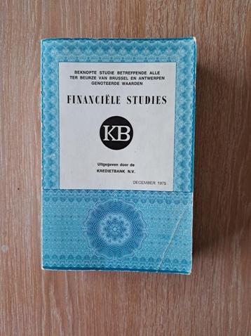 Financiële Studies 1975 - Kredietbank beschikbaar voor biedingen