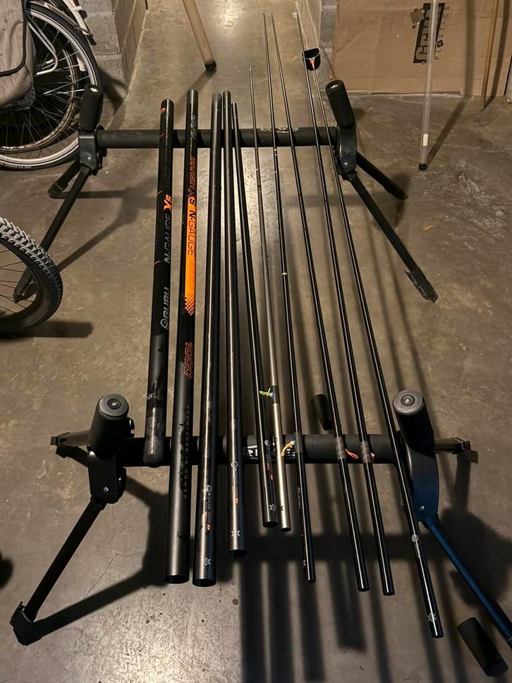 Margin N Geuge van gruru 10 meter, Watersport en Boten, Hengelsport | Witvissen, Zo goed als nieuw, Vaste hengel, Ophalen