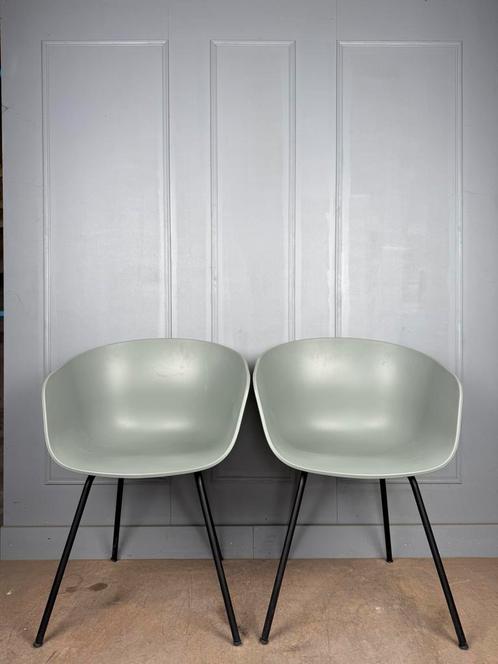 6 HAY About A Chair AAC26 design stoelen in dusty green, Huis en Inrichting, Stoelen, Zo goed als nieuw, Vijf, Zes of meer stoelen
