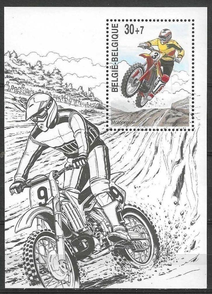 Belgie 1999 - Yvert Blok 77 /OBP Blok 79 - Motocross (ST), Postzegels en Munten, Postzegels | Europa | België, Sport, Gestempeld