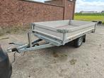 Aluminium enkelas plateau aanhangwagen L2,70p B1,55m 750kg, Auto diversen, Ophalen, Gebruikt