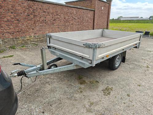 Aluminium enkelas plateau aanhangwagen L2,70p B1,55m 750kg, Auto diversen, Aanhangers en Bagagewagens, Gebruikt, Ophalen