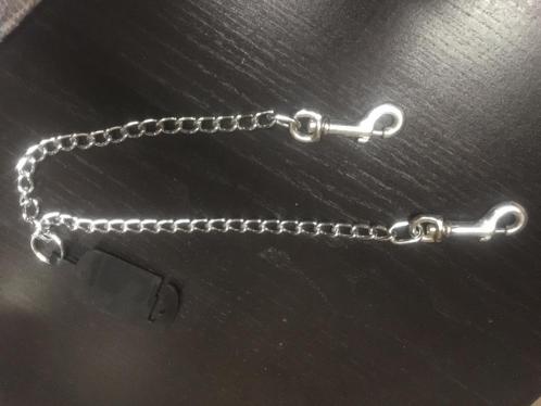 Metalen dubbele aanlijn ketting leiband hond, Dieren en Toebehoren, Honden-accessoires, Nieuw, Ophalen of Verzenden