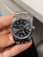 Rolex datejust oyster perpetual zwart, Overige merken, Staal, Staal, Polshorloge