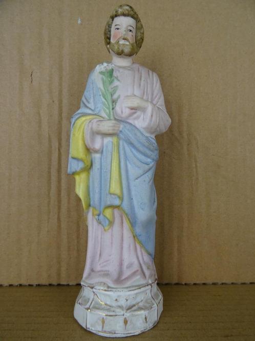Jozefbeeld antiek beeldje Heilige Jozef 19 cm Jozefbeeldje, Antiek en Kunst, Antiek | Religieuze voorwerpen, Ophalen of Verzenden