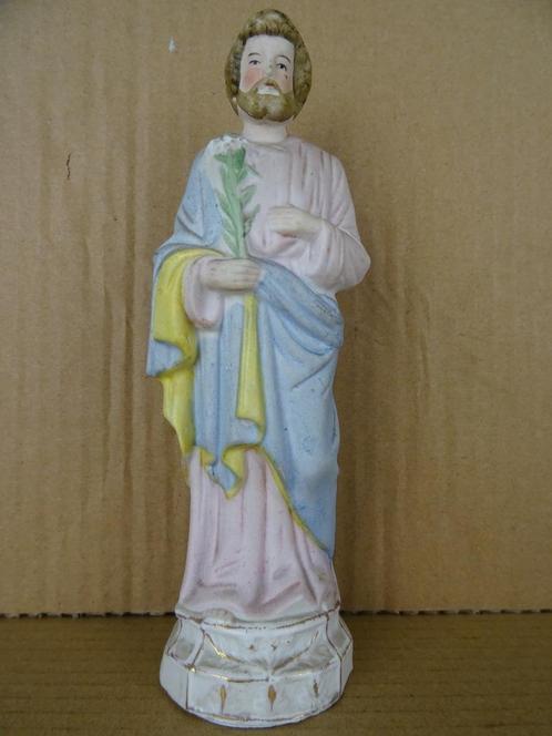 Jozefbeeld antiek beeld Heilige Jozef 19 cm Jozefbeeldje, Antiek en Kunst, Antiek | Religieuze voorwerpen, Ophalen of Verzenden