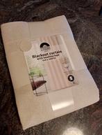 rideaux beiges occultants bouclés neufs !, Neuf, 200 cm ou plus, Enlèvement ou Envoi, Beige