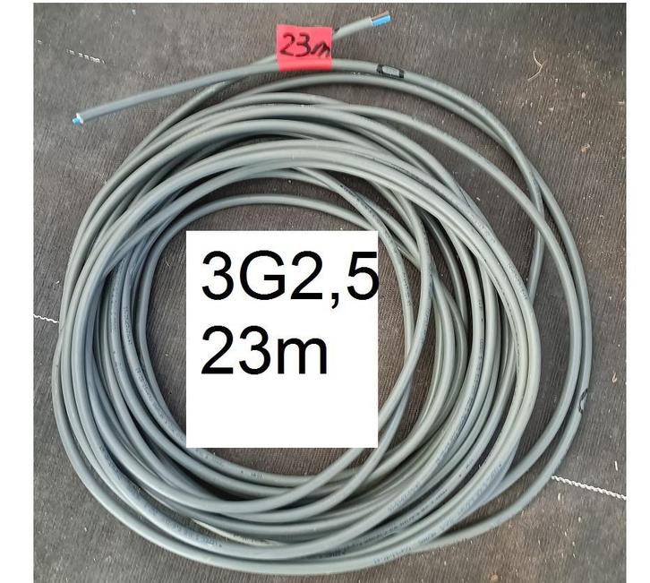 Kabel 3G2,5 2,5mm2 reststukken Installatiekabel restkabel, Doe-het-zelf en Bouw, Elektriciteit en Kabels, Nieuw, Kabel of Snoer