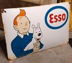 ESSO emaille bord Kuifje., Ophalen of Verzenden, Gebruikt