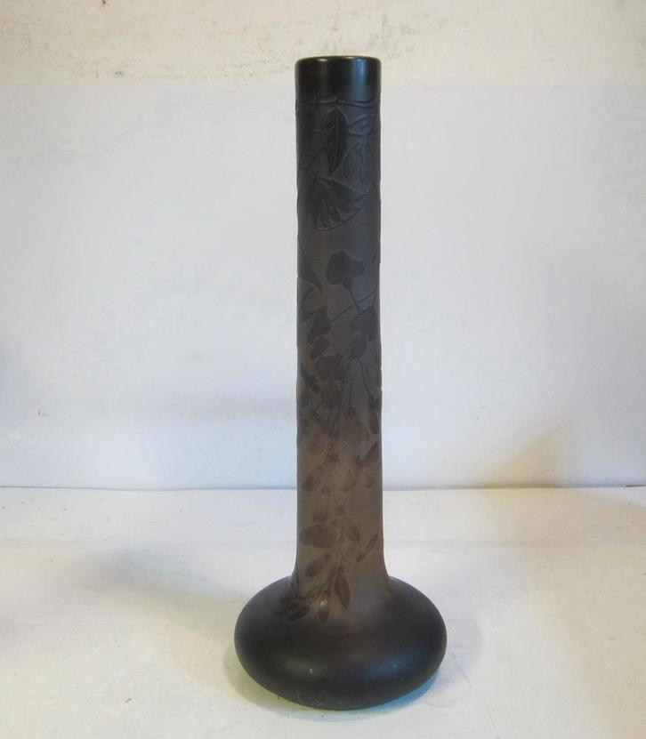 XL Vase art nouveau ancien en verre camée Emile Gallé, Antiquités & Art, Antiquités | Verre & Cristal, Envoi