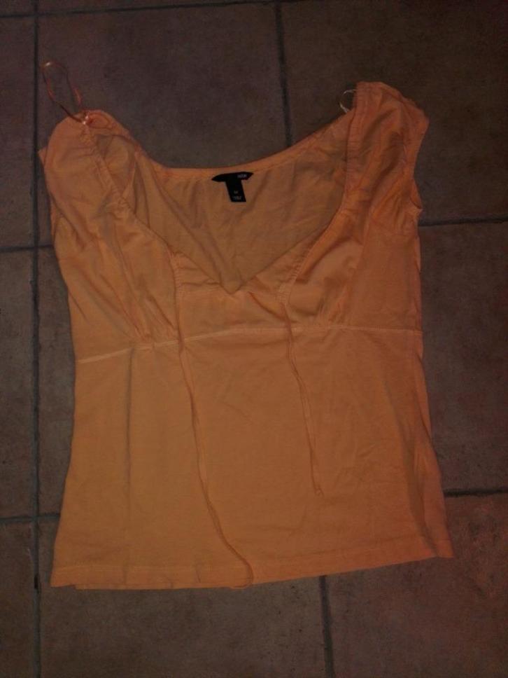 Oranje topje H&m (L), Kleding | Dames, Topjes, Gedragen, Maat 42/44 (L), Oranje, Ophalen of Verzenden