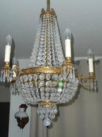 Kristallen zakkroonluchter / 100 x 55 cm, Maison & Meubles, Lampes | Lustres, Comme neuf, Métal, Enlèvement