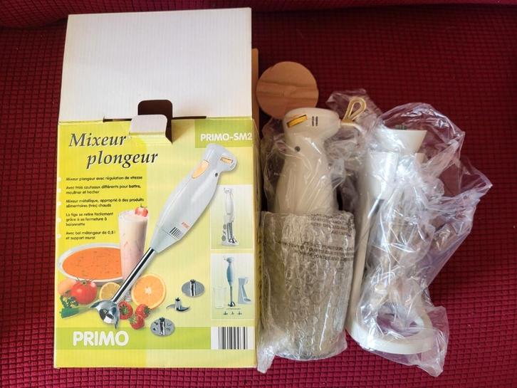 Mixeur plongeur Primo SM2 neuf full set, Electroménager, Mélangeurs, Neuf, Mélangeur, Enlèvement ou Envoi