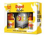 Duvel giftbox 666, Verzamelen, Biermerken, Ophalen of Verzenden, Glas of Glazen, Duvel