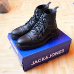 Jack & Jones enkellaarsjes van 100% leer - Maat 45 - Zwart, Zwart, Boots, Ophalen of Verzenden, Gedragen