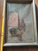 Schilderijen boot zee van Louis mets, Antiek en Kunst, Ophalen of Verzenden