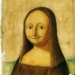 schilderij mona lisa met strakke haarlijn, Antiek en Kunst, Kunst | Schilderijen | Klassiek, Verzenden