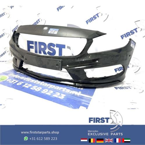 W176 AMG VOORBUMPER ZWART PDC/KOPLAMPSPROEIERS 2013-2016 PRE, Auto-onderdelen, Carrosserie, Bumper, Mercedes-Benz, Voor, Gebruikt