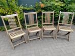 tuinstoelen, Tuin en Terras, Tuinstoelen, Ophalen, Gebruikt, Teakhout, Inklapbaar
